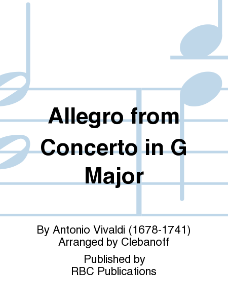 Allegro from Concerto in G Major