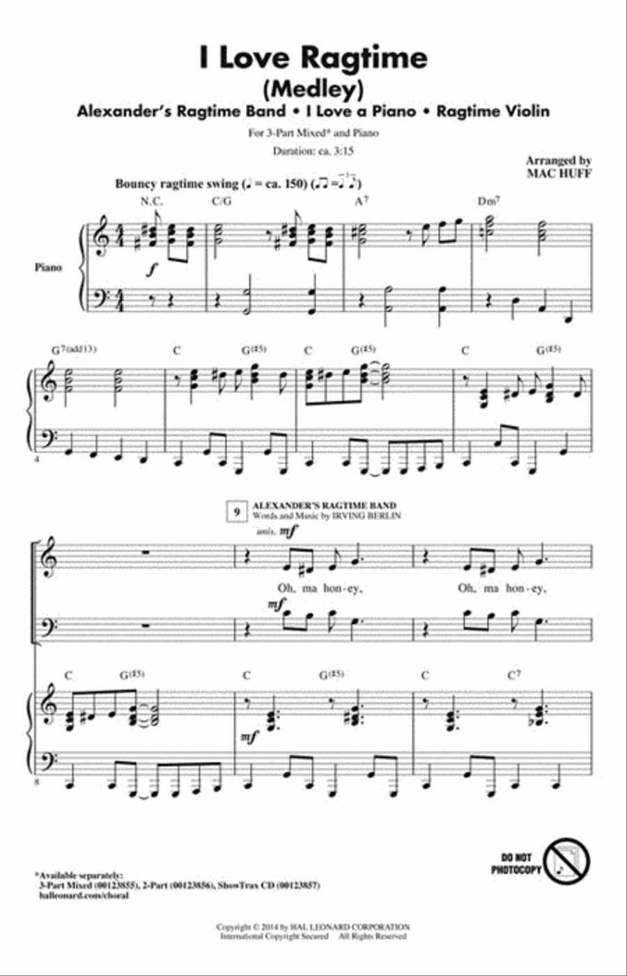 I Love Ragtime 3-Part scores gallery preview page 2