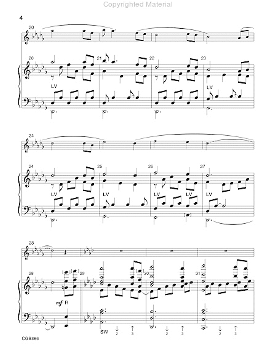 The Lone, Wild Bird (The Hills are Bare at Bethlehem) Handbell Choir scores gallery preview page 4