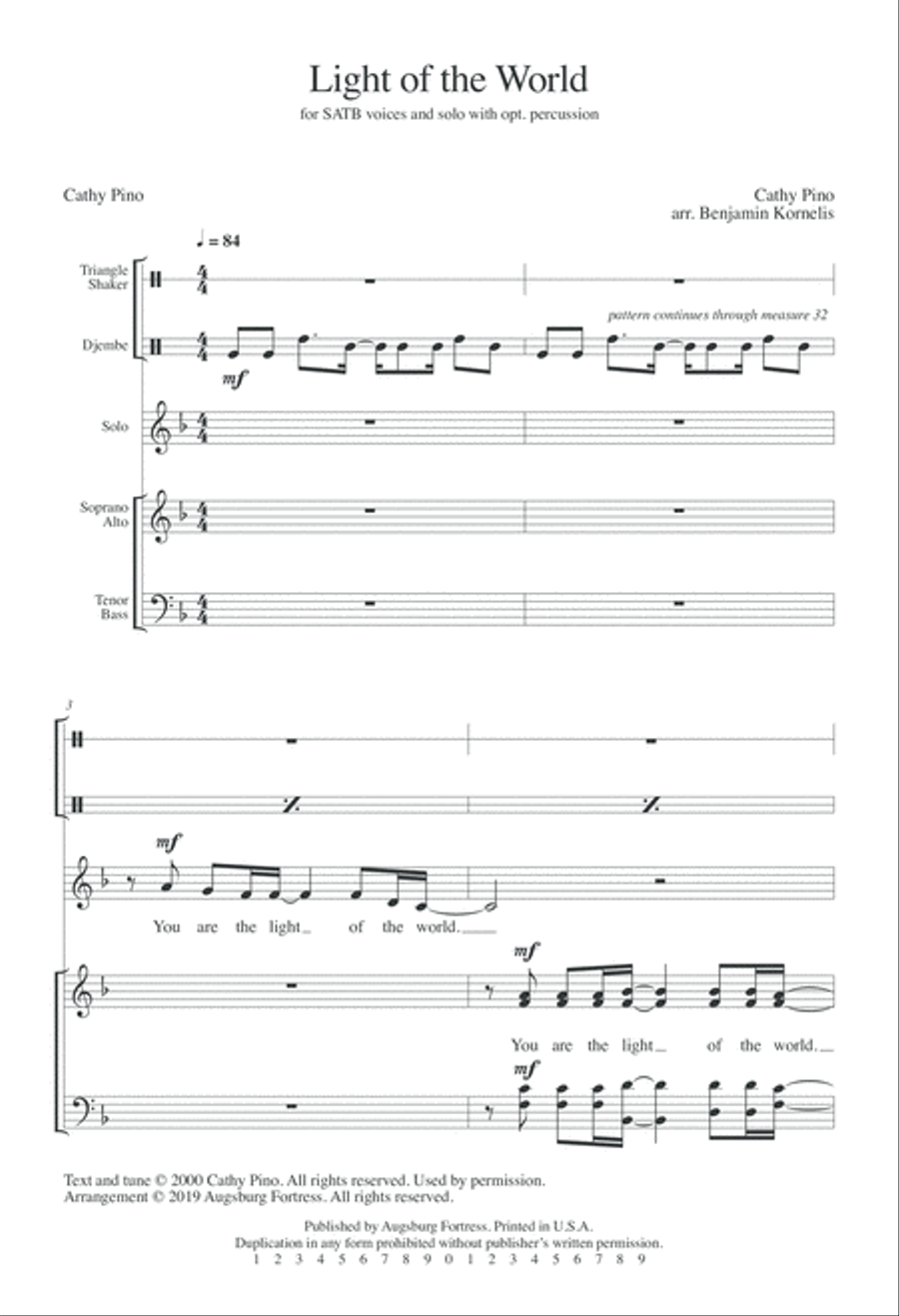 Light of the World 4-Part scores gallery preview page 3