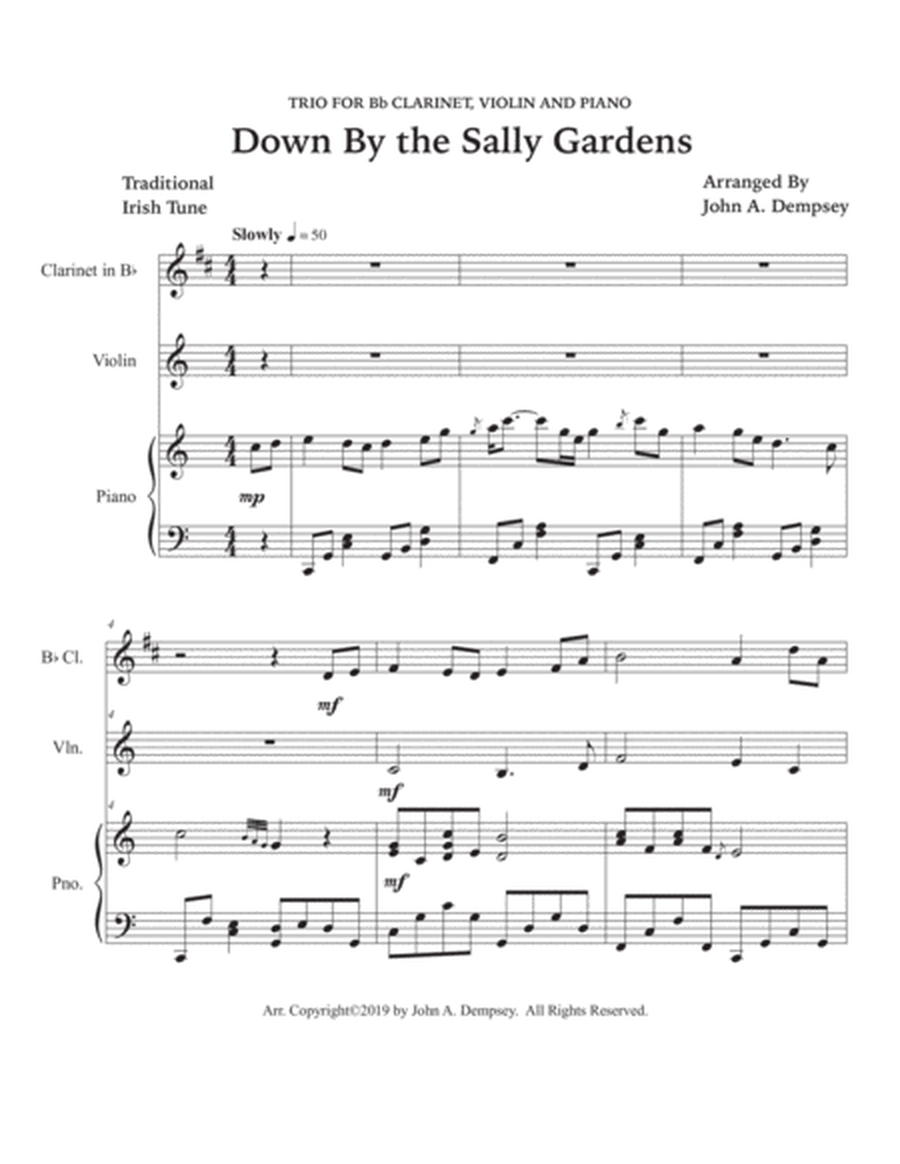 Down By the Sally Gardens (Trio for Clarinet, Violin and Piano) image number null