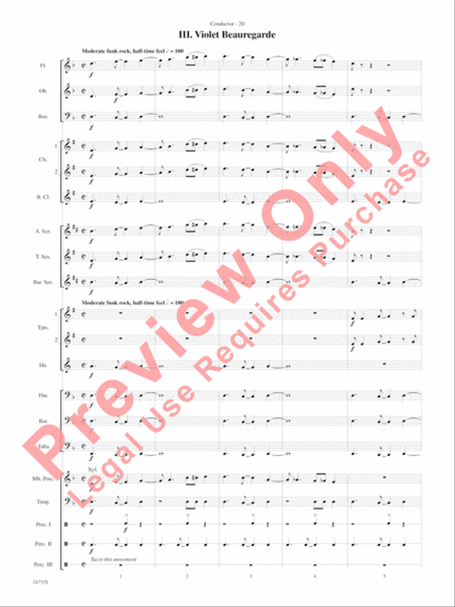 Charlie and the Chocolate Factory, Suite from Concert Band scores gallery preview page 23