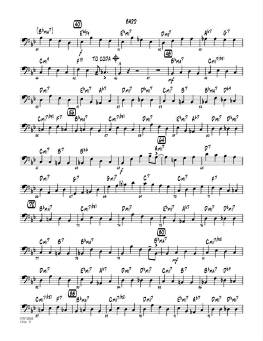 Celia - Bass Part scores gallery preview page 2