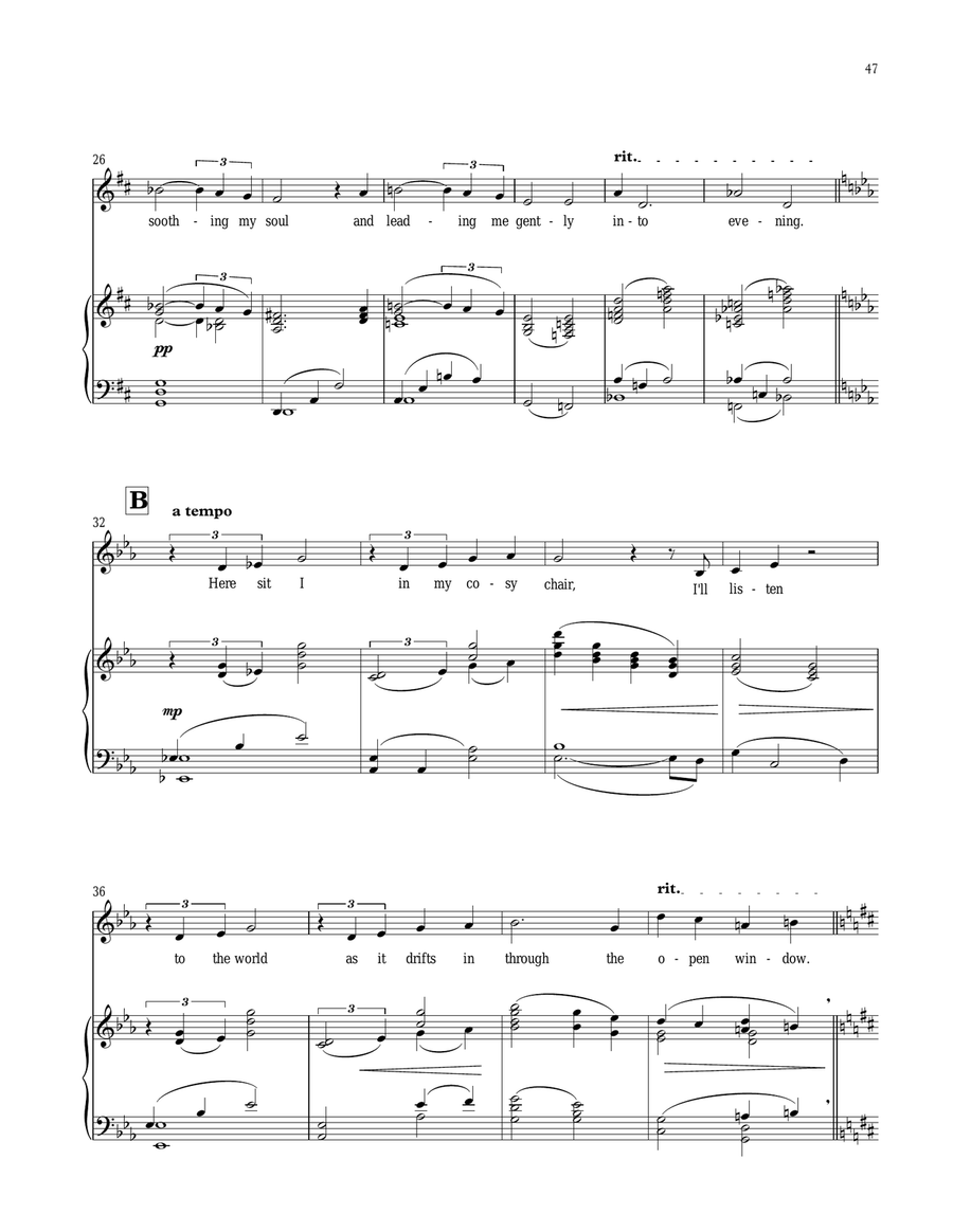 Evening Song Voice scores gallery preview page 3
