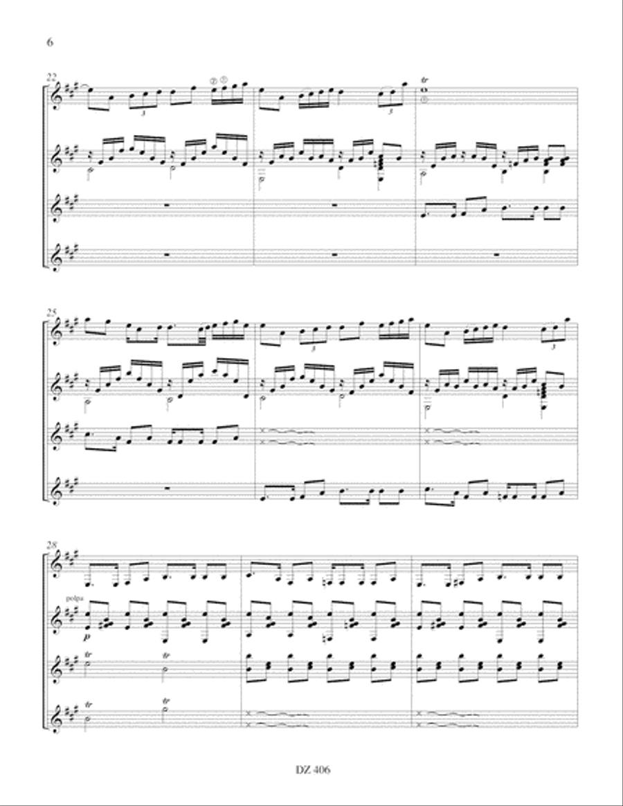 Quando nevica a Trieste Guitar Ensemble scores gallery preview page 6