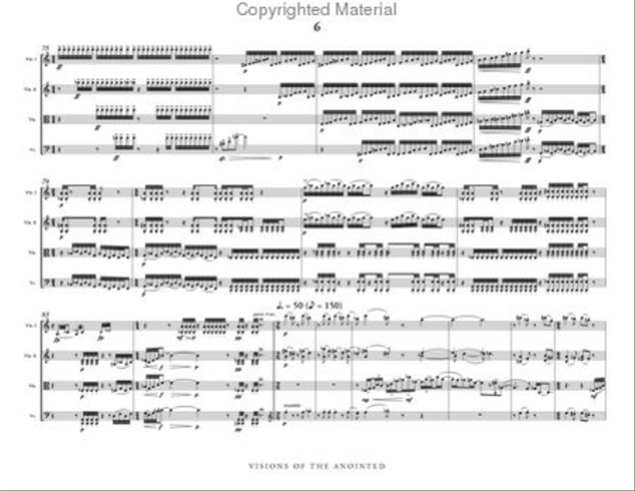 Visions of the Anointed String Quartet scores gallery preview page 7