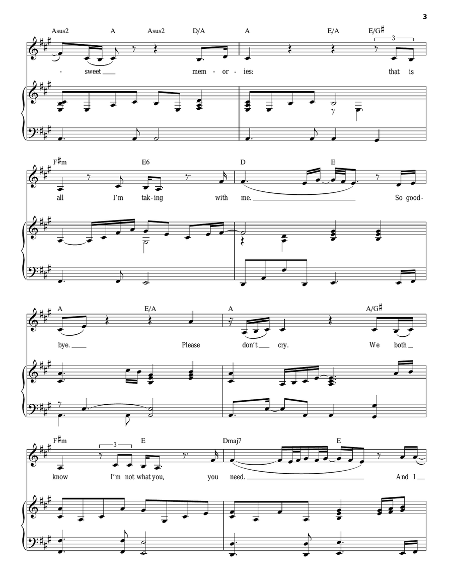 I Will Always Love You I Will Always Love You Piano, Vocal scores gallery preview page 3