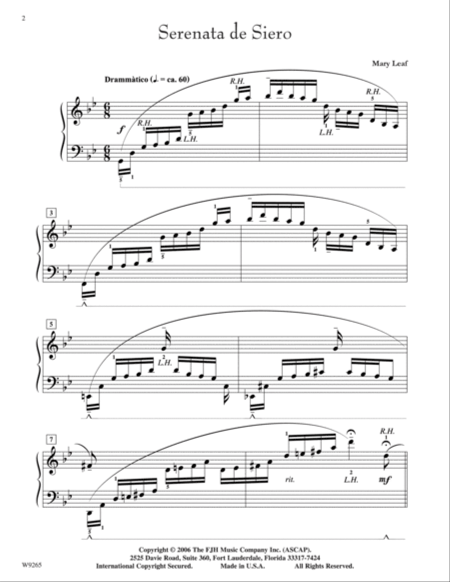 Serenata de Siero Piano Solo scores gallery preview page 2