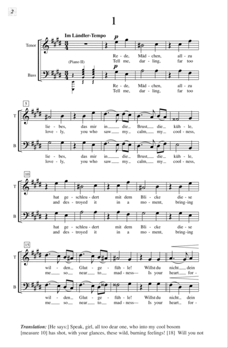 Liebeslieder, Opus 52 (Love Songs) Voice scores gallery preview page 3