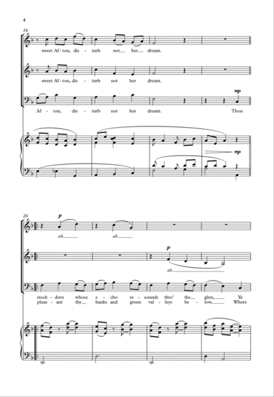 Twa Burns Songs 3-Part scores gallery preview page 4