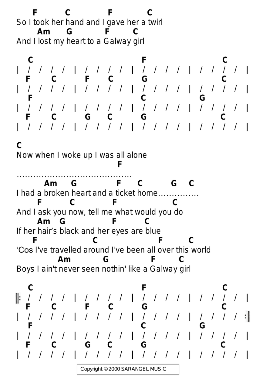 Galway Girl Guitar scores gallery preview page 4