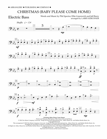Christmas (Baby Please Come Home) - Electric Bass