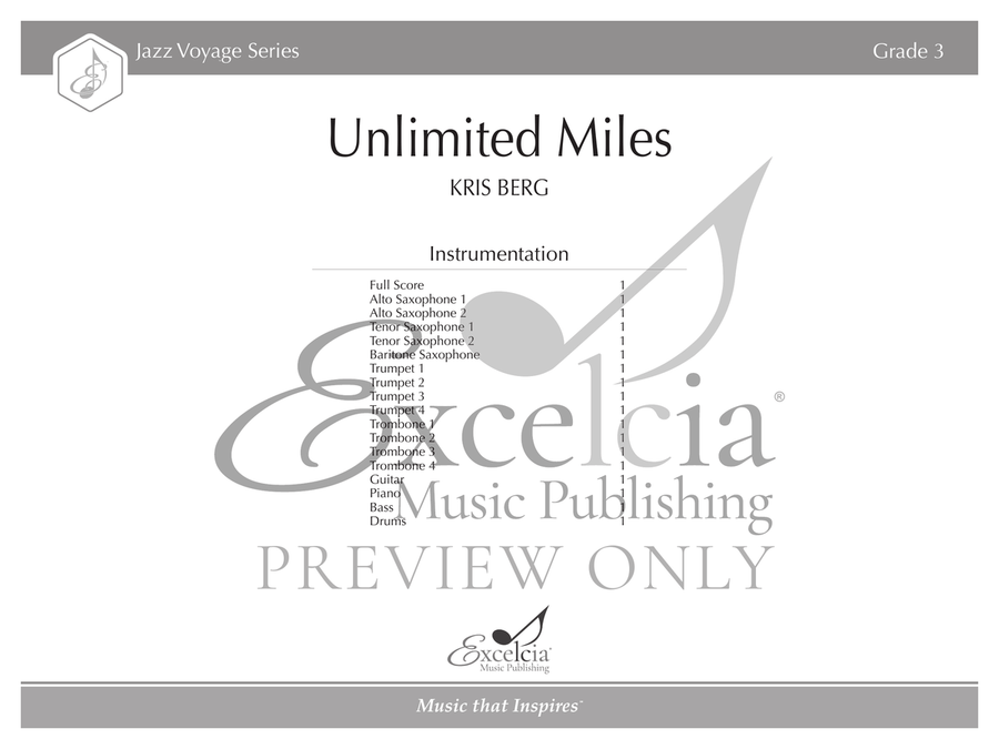 Unlimited Miles Jazz Ensemble scores gallery preview page 2