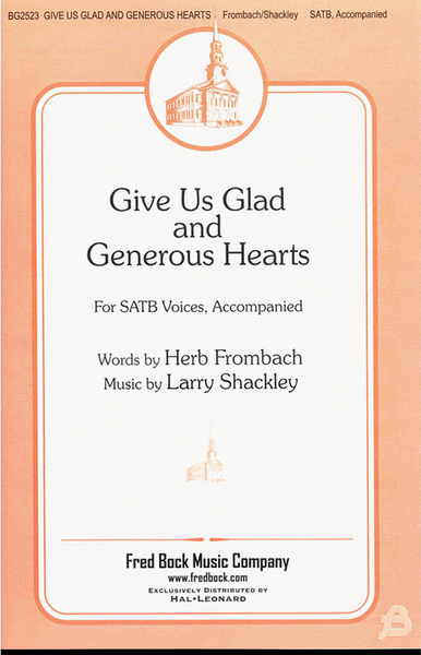 Give Us Glad and Generous Hearts image number null