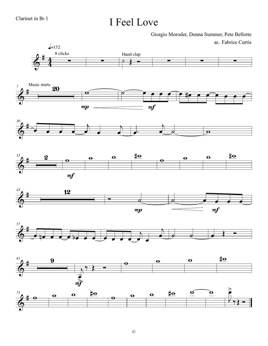 I Feel Love I Feel Love Large Ensemble scores gallery preview page 1