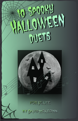 Book cover for 10 Spooky Halloween Duets for Flute