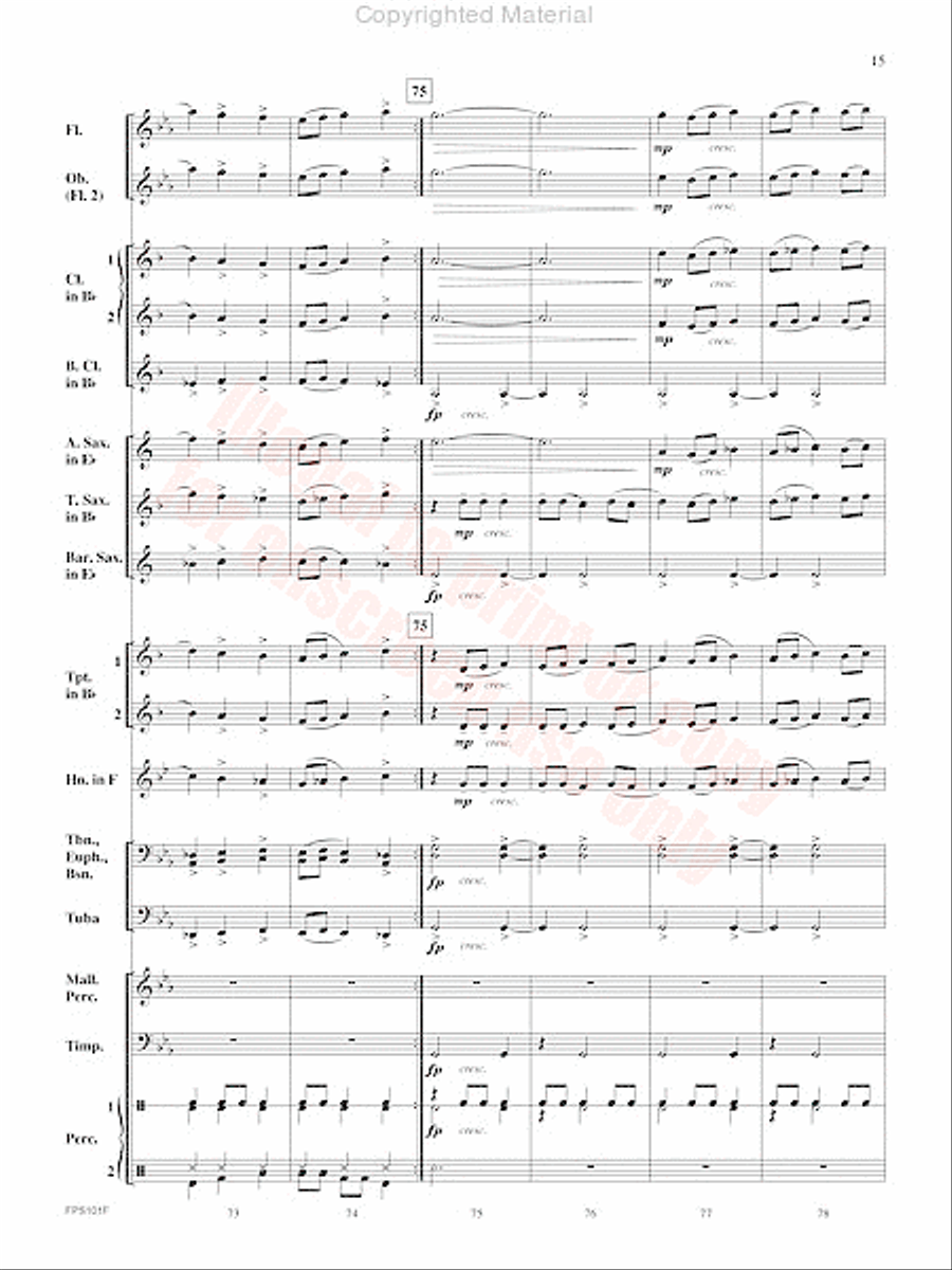 Adversary Concert Band scores gallery preview page 16