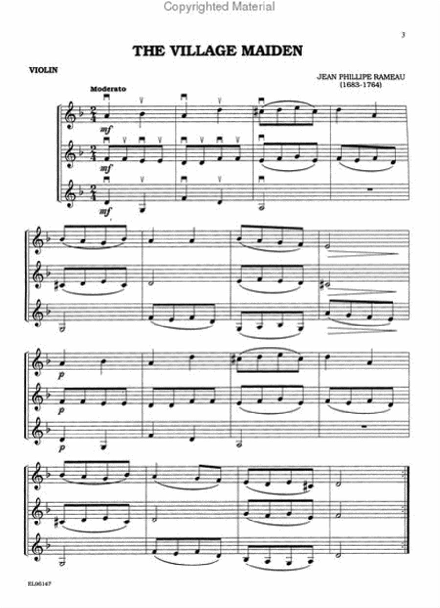Classical Trios for All (From the Baroque to the 20th Century) Small Ensemble scores gallery preview page 2