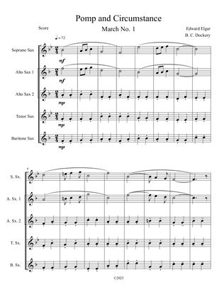 Pomp and Circumstance (Sax Quintet)