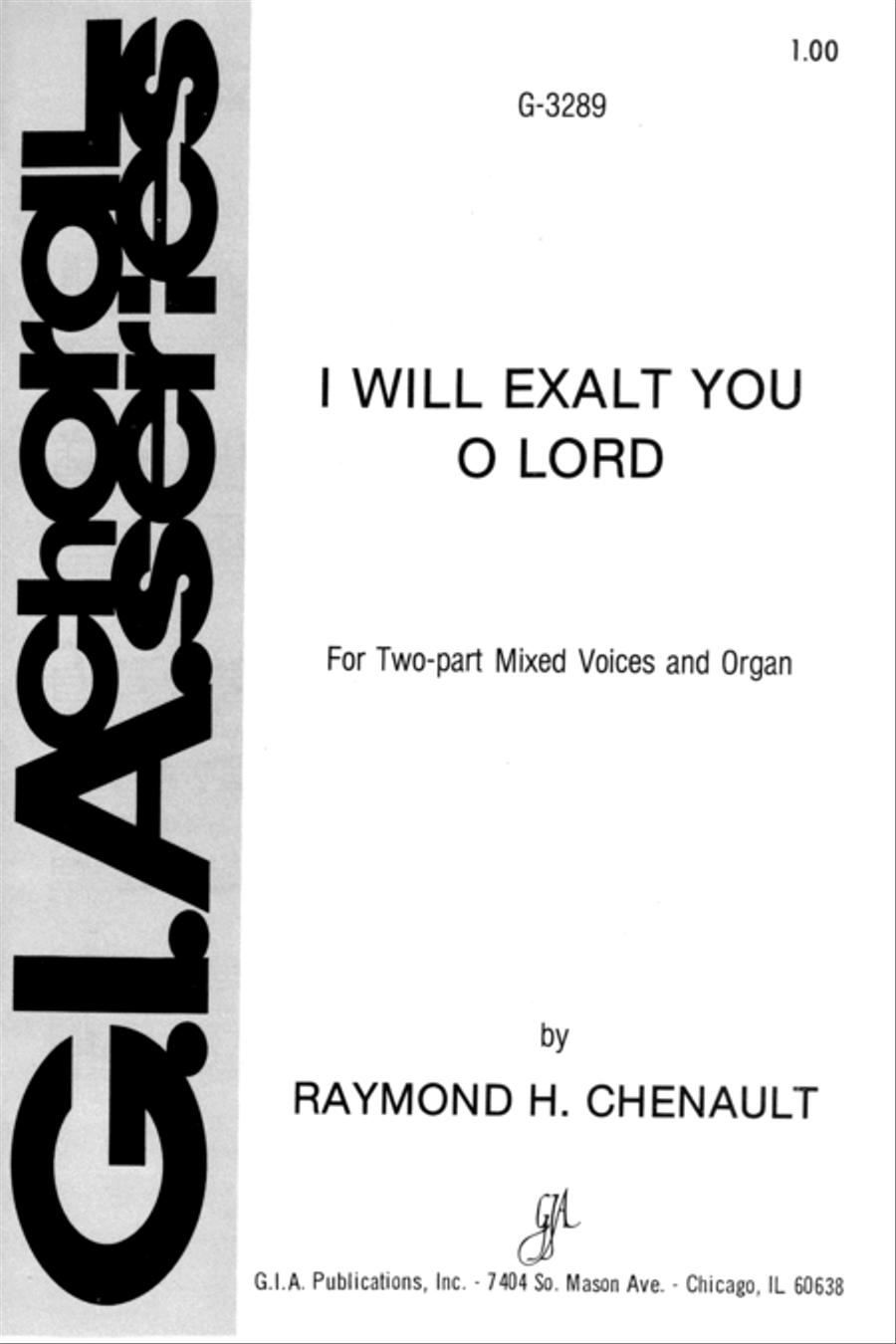 I Will Exalt You, O Lord 4-Part scores gallery preview page 1