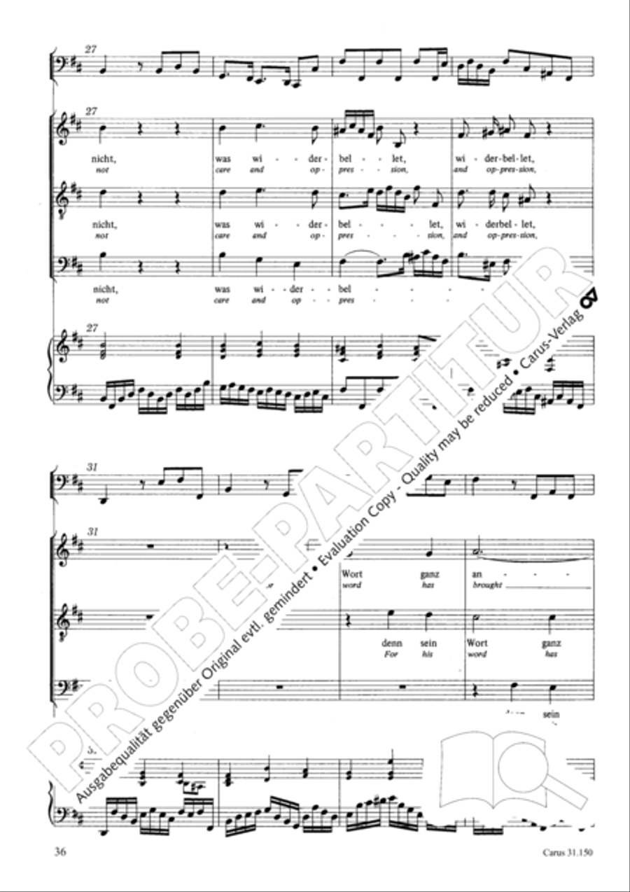 O my Lord, I long for thee (Nach dir, Herr, verlanget mich) 4-Part scores gallery preview page 39