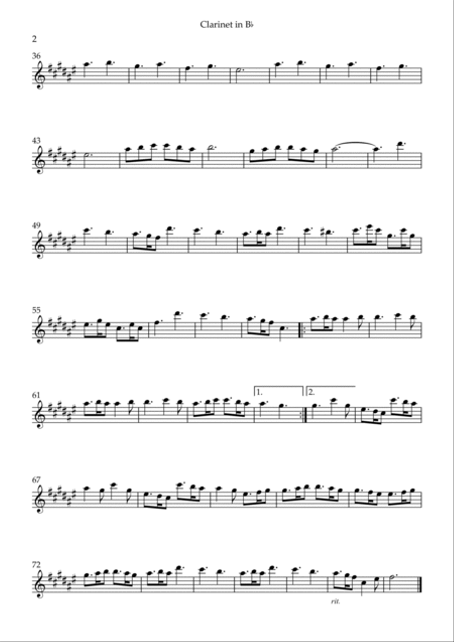 Spring - 3rd Movement (Antonio Vivaldi) for Clarinet Quartet Clarinet Quartet scores gallery preview page 5