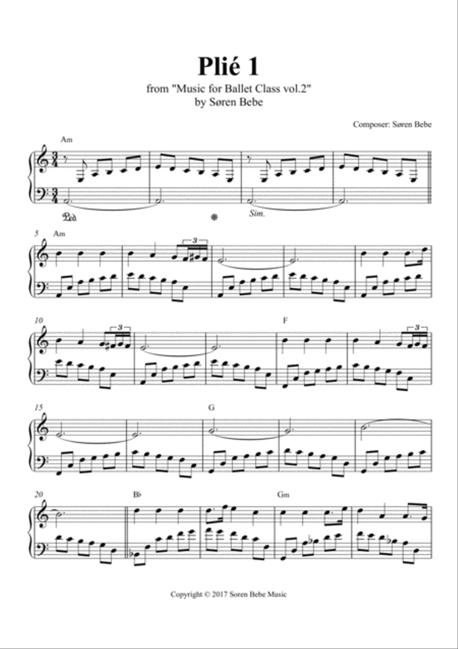 Music for Ballet Class, Vol.2 (25 pieces​​/​​69 pages – PDF download)