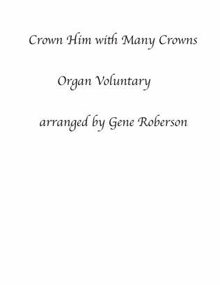 Book cover for Crown Him With Many Crowns Organ Voluntary