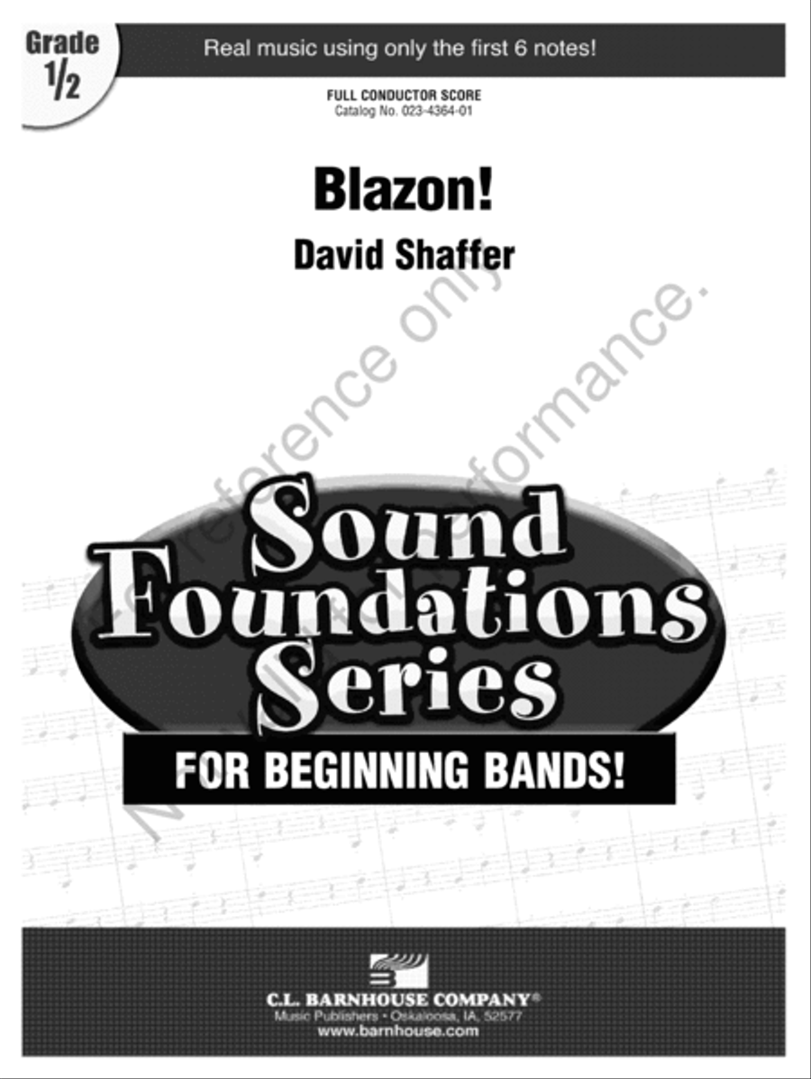 Blazon! Concert Band scores gallery preview page 2