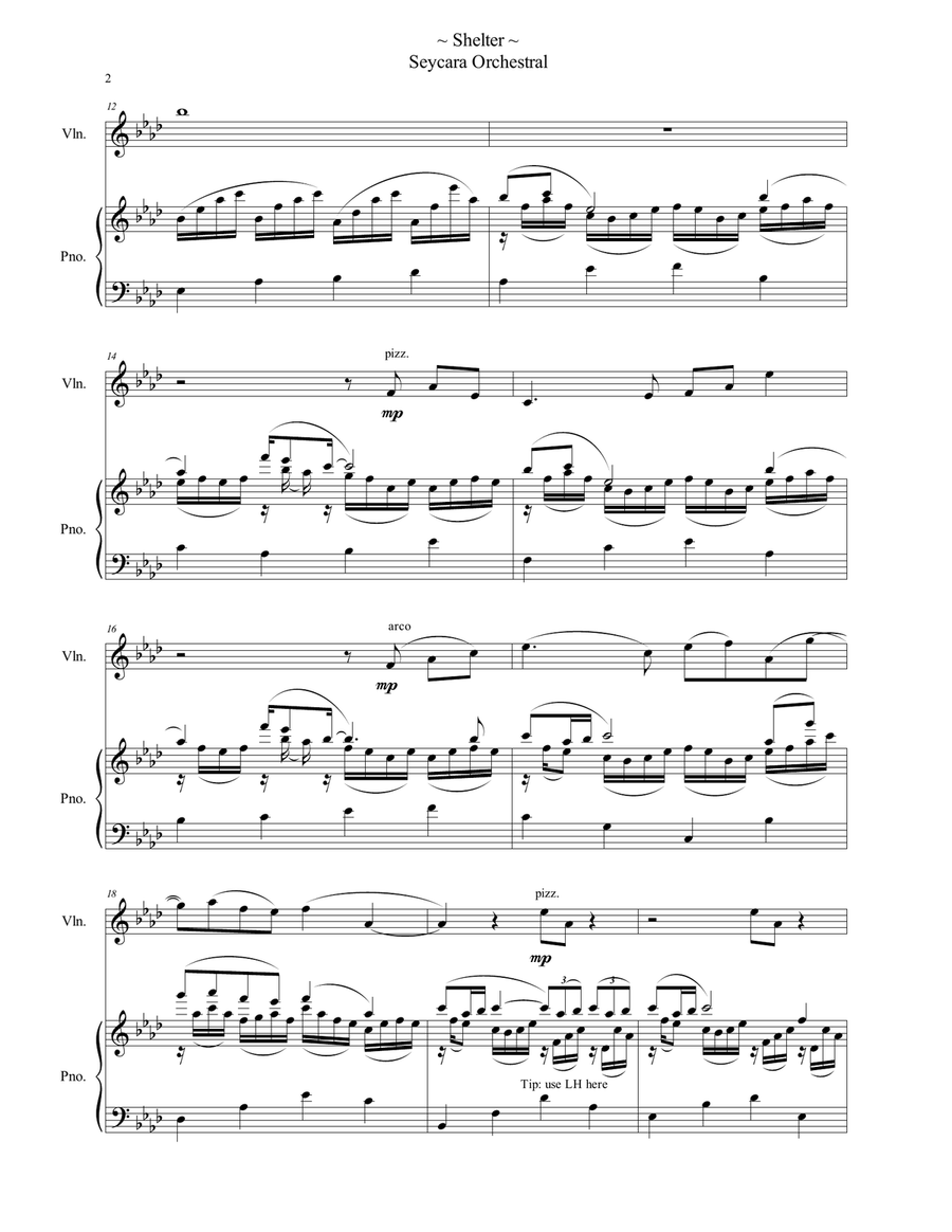 Shelter - Ghibli Violin and Piano Violin scores gallery preview page 2