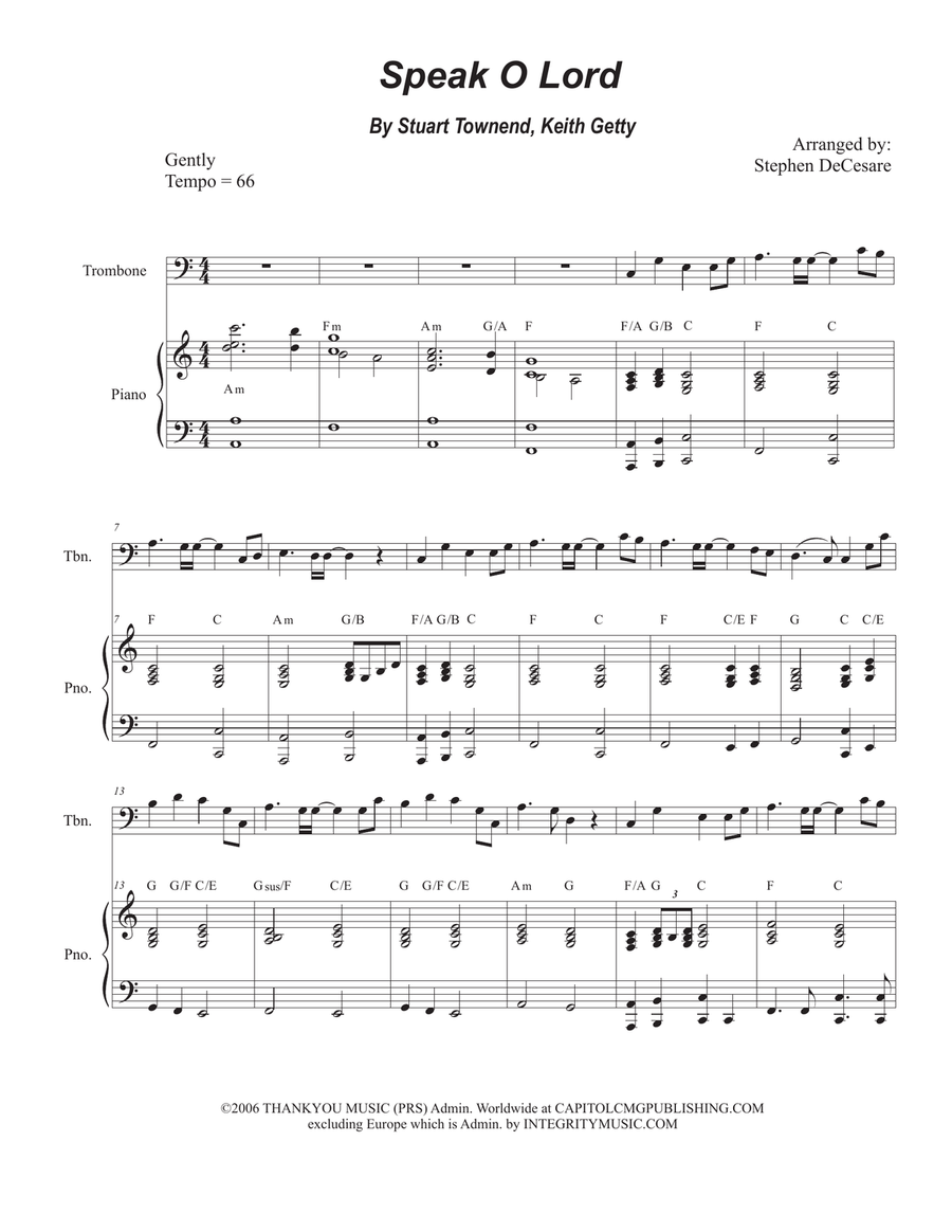 Speak O Lord Speak O Lord Piano scores gallery preview page 1