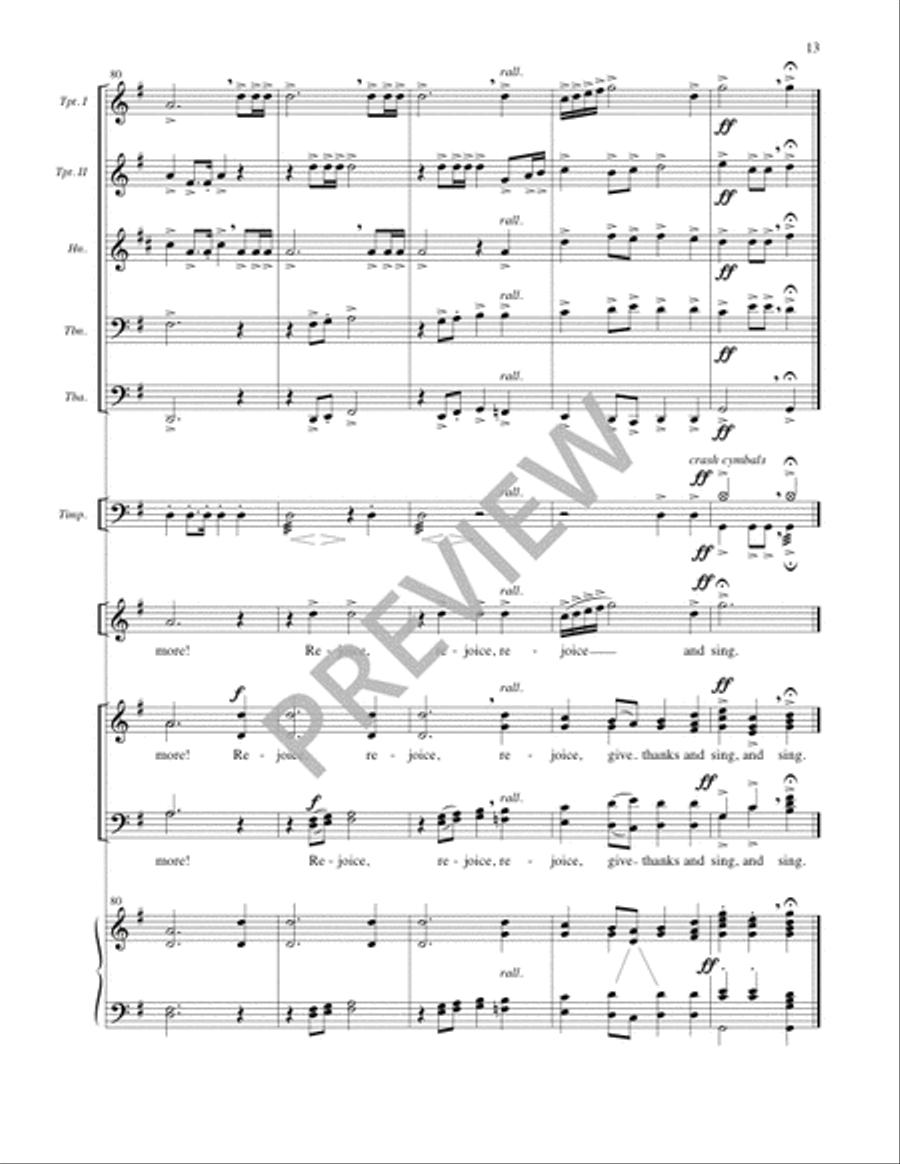 Rejoice, You Pure In Heart - Full Score and Parts 4-Part scores gallery preview page 14