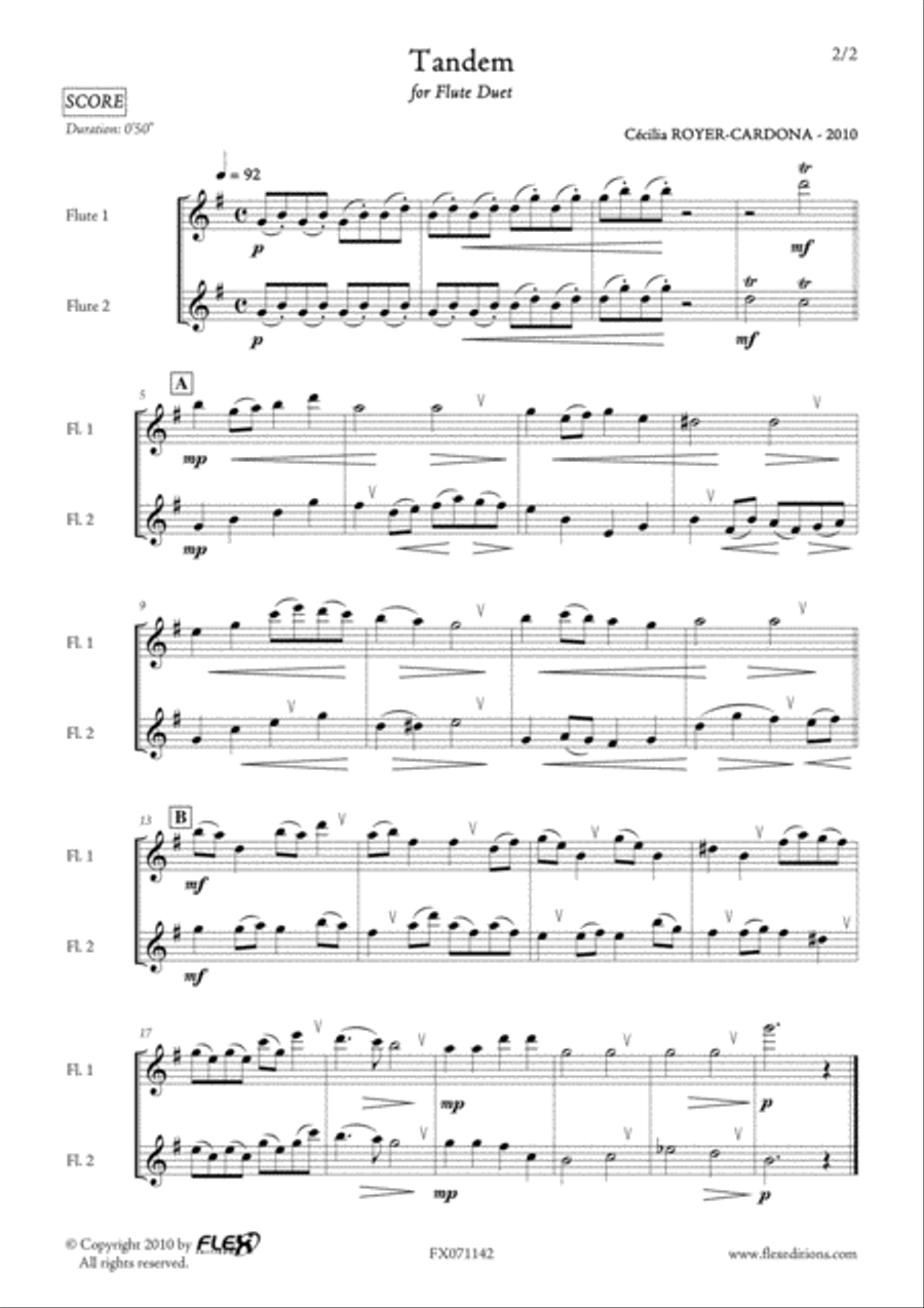 Tandem Flute Duet scores gallery preview page 2