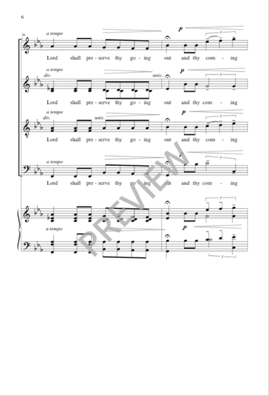 Psalm 121 4-Part scores gallery preview page 4