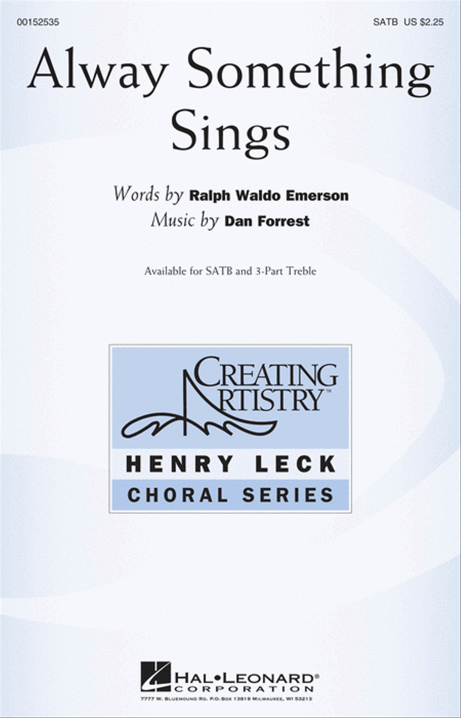 Alway Something Sings 4-Part scores gallery preview page 1