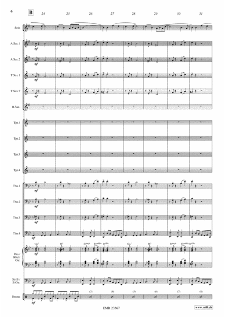 Funkysax Big Band scores gallery preview page 6