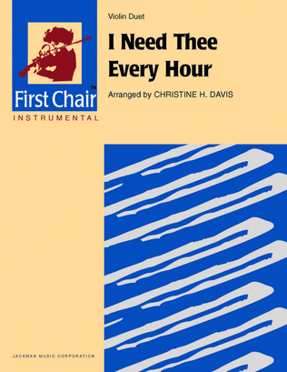 Book cover for I Need Thee Every Hour - Violin Duet