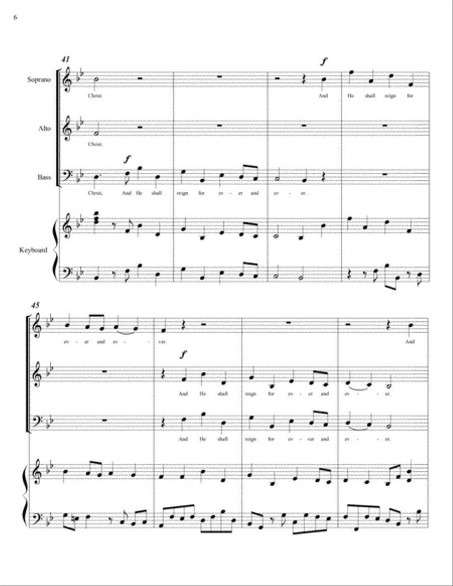 Halleluja Chorus for Dummies, SAB 3-Part scores gallery preview page 6