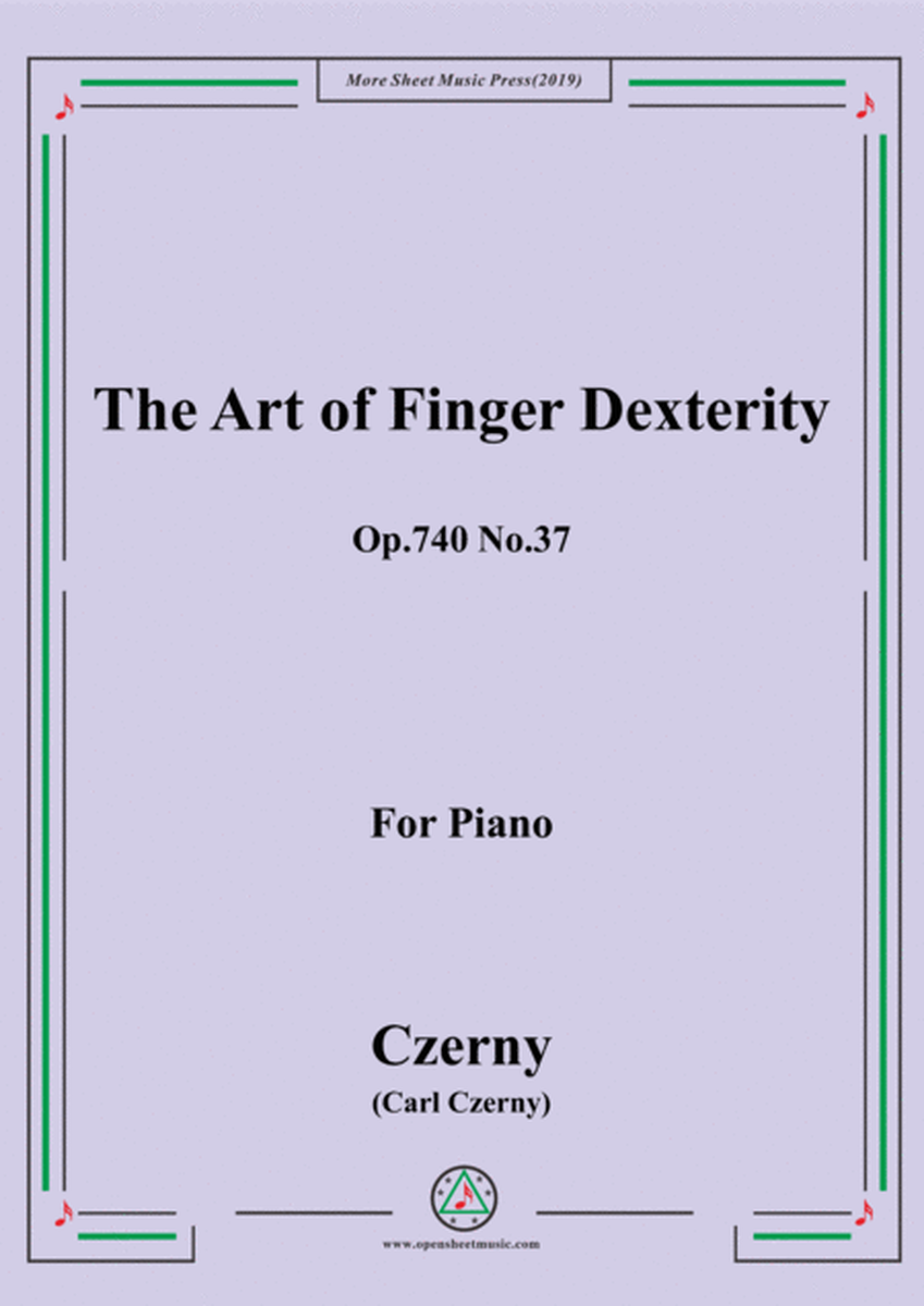 Czerny-The Art of Finger Dexterity,Op.740 No.37,for Piano image number null