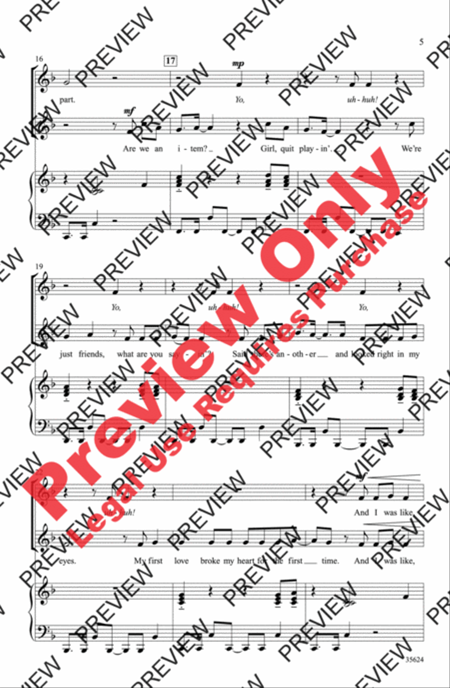 Baby! A Medley of Justin Bieber Hits 2-Part scores gallery preview page 5