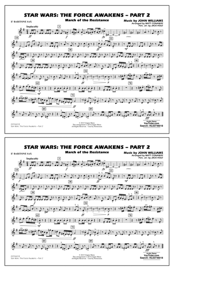 Star Wars: The Force Awakens - Part 2 - Eb Baritone Sax