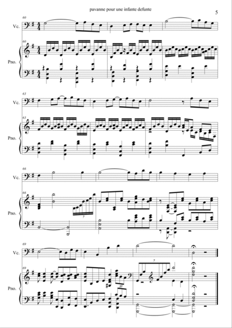 Pavanne Pour Une Infante Defunte Piano scores gallery preview page 5