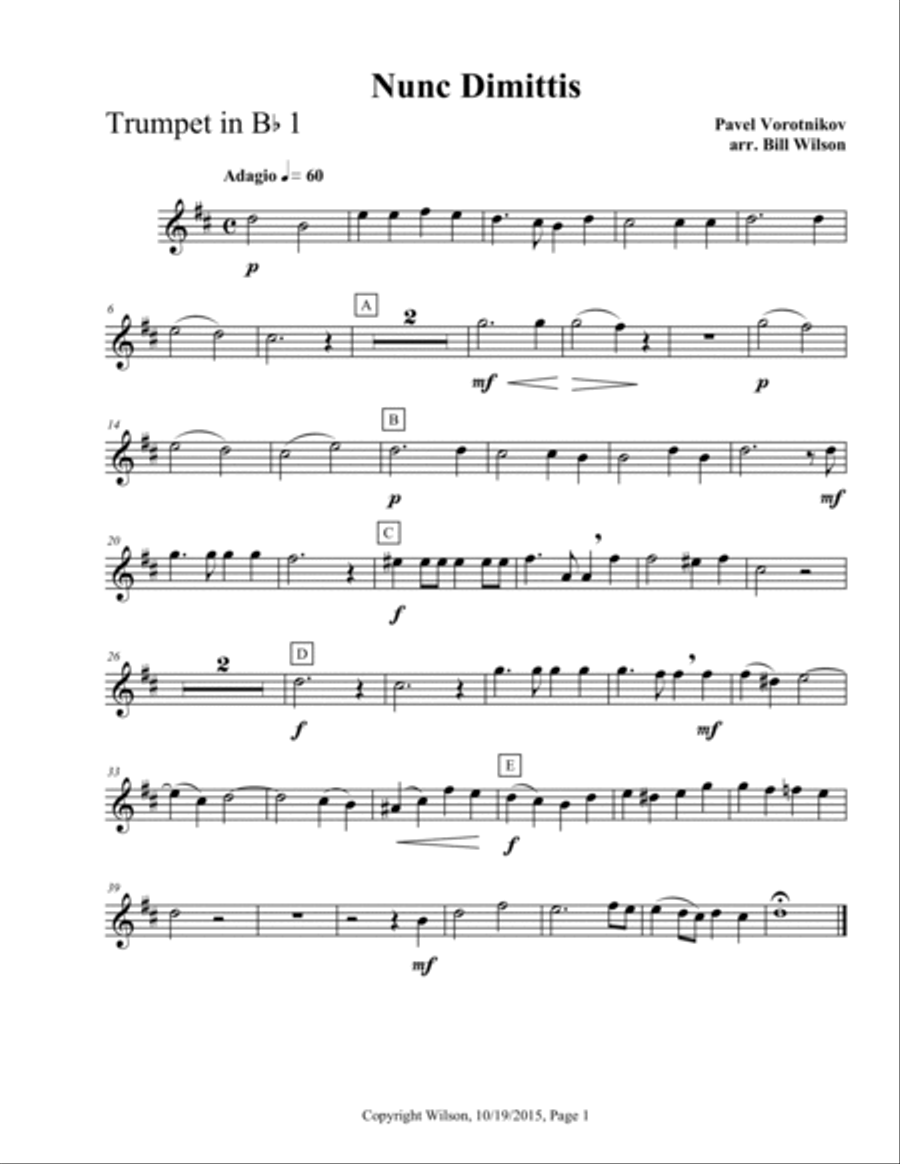 Two Sacred Songs Brass Quintet scores gallery preview page 6