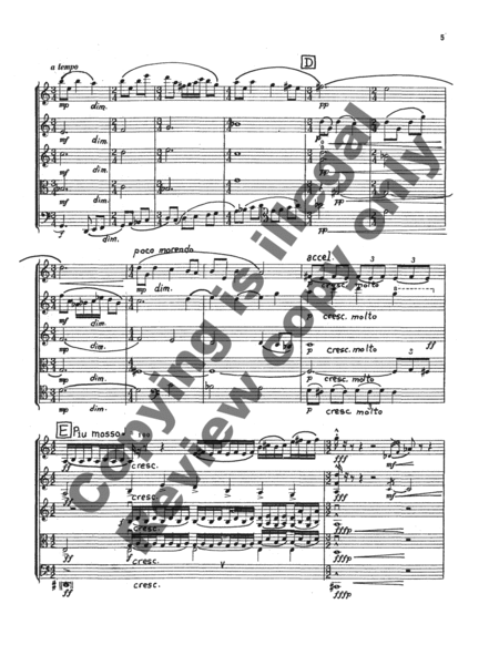 Quintet for Clarinet and Strings (Score)