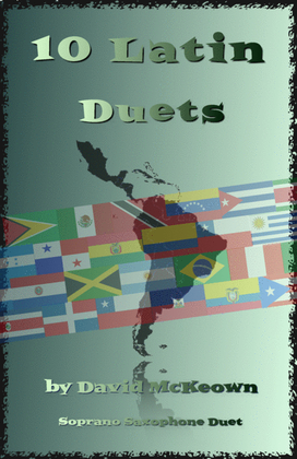 Book cover for 10 Latin Duets, for Soprano Saxophone