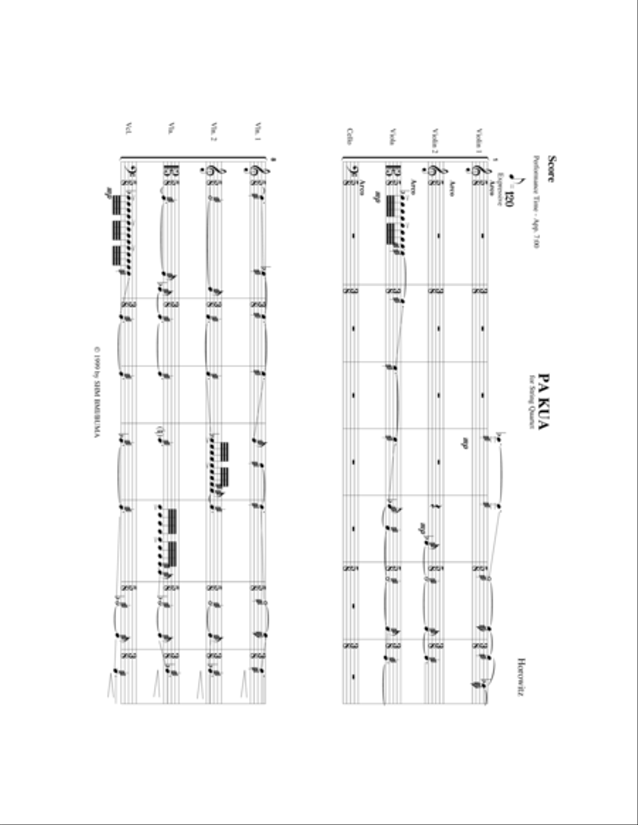 String Quartet #2-Pa Kua String Quartet scores gallery preview page 2
