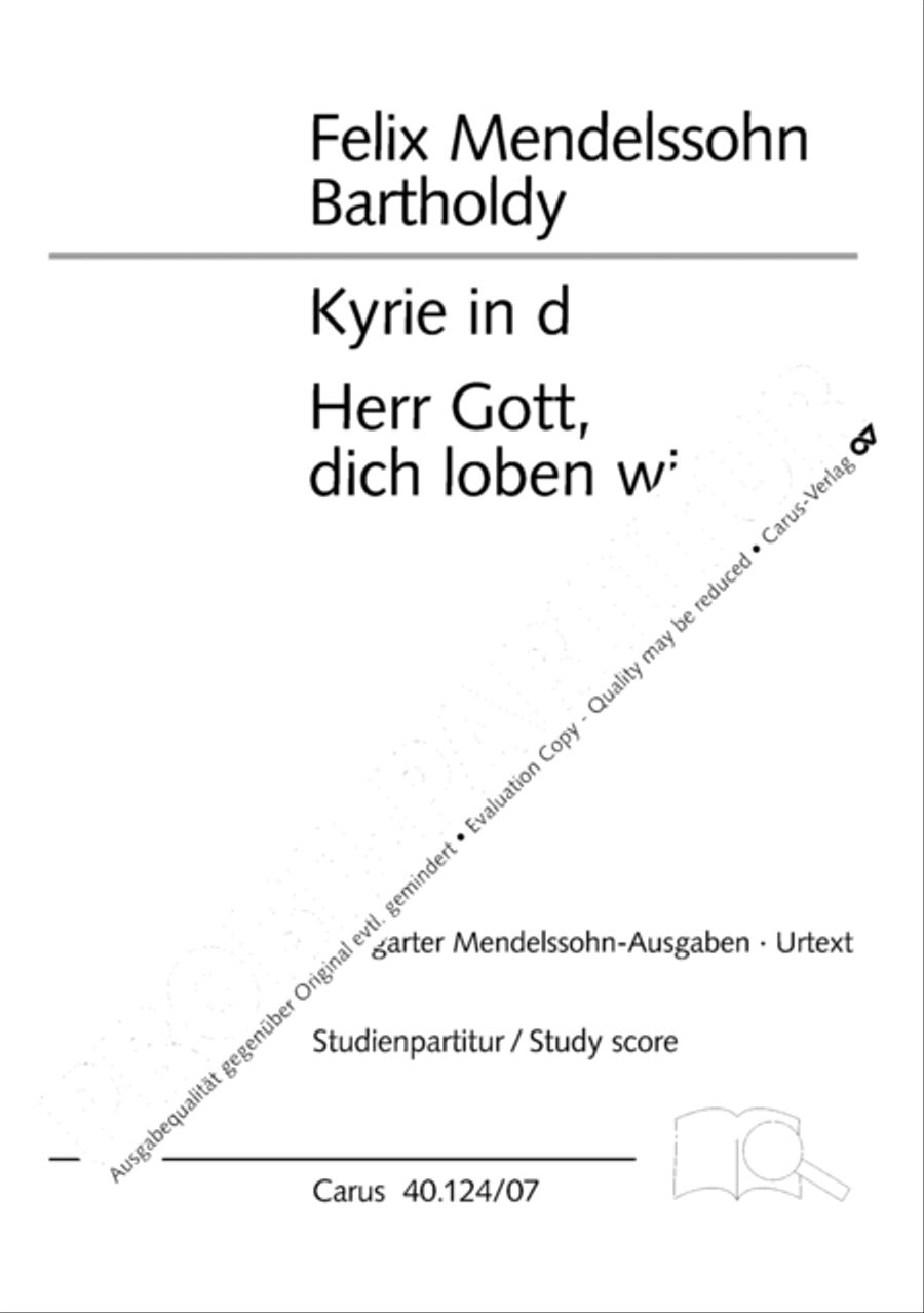 Kyrie in d + Herr Gott, dich loben wir Orchestra scores gallery preview page 2