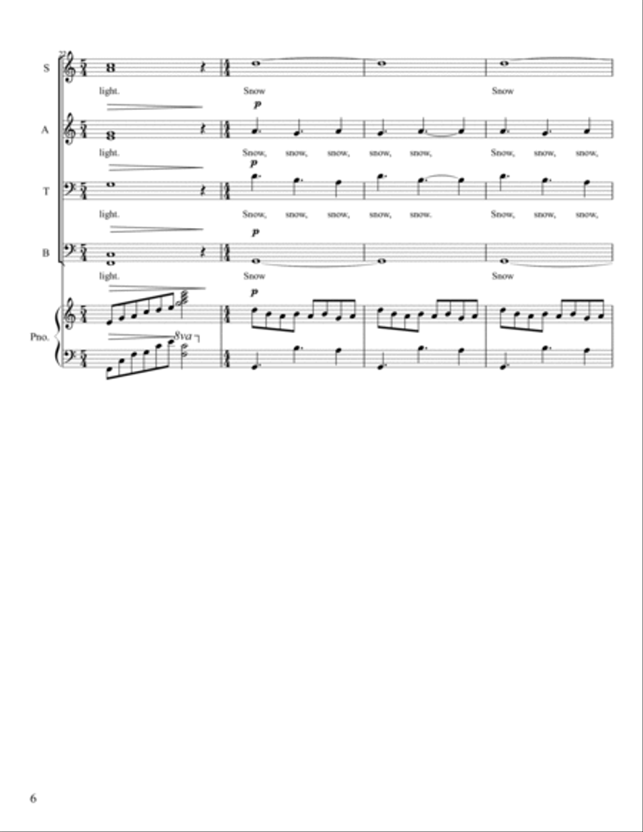 Snow 4-Part scores gallery preview page 6