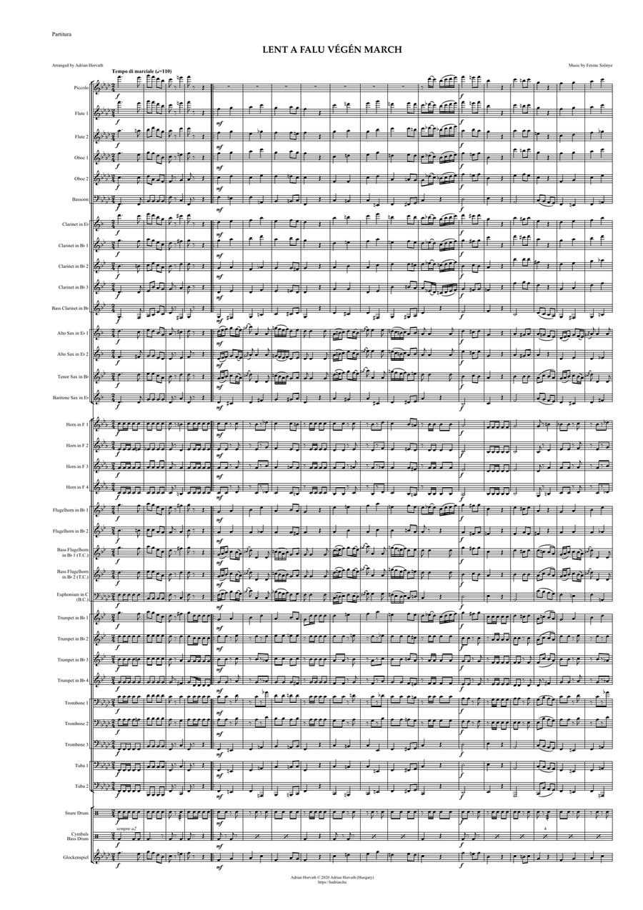 Lent a falu végén March Concert Band scores gallery preview page 3