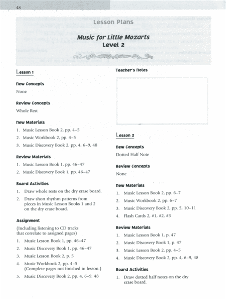 Music for Little Mozarts Teacher's Handbook, Book 1 & 2 Piano Method scores gallery preview page 9